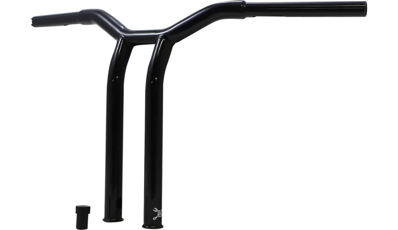 Burly Brand Burly Raked 14" Black Powdercoat Dominator Handlebars Throttle-By-Wire Harley