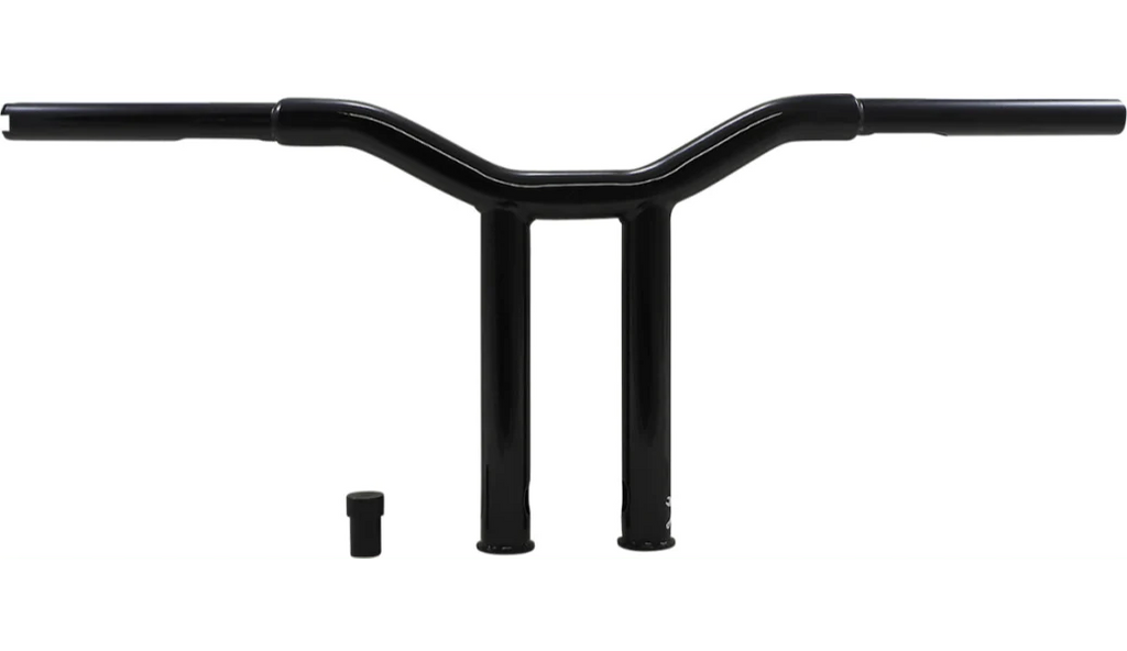 Burly Brand Burly Straight 10" Black Powdercoat Dominator Handlebars Throttle-By-Wire Harley