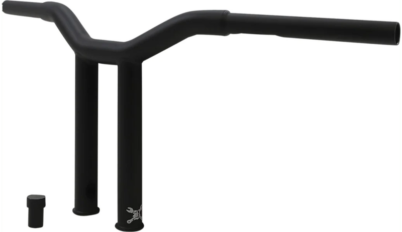 Burly Brand Burly Straight 10" Matte Black Dominator Handlebars Throttle-By-Wire Harley