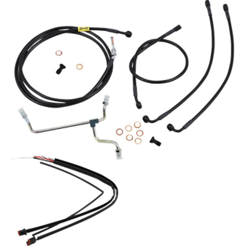 Burly Brand Other Handlebars & Levers Burly 13" Black Vinyl Handlebar Extension Wiring Kit Touring Harley 17-20