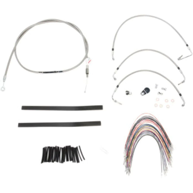 Burly Brand Other Handlebars & Levers Burly 13" Braided Stainless Handlebar Extension Wiring Kit Touring Harley 08-13