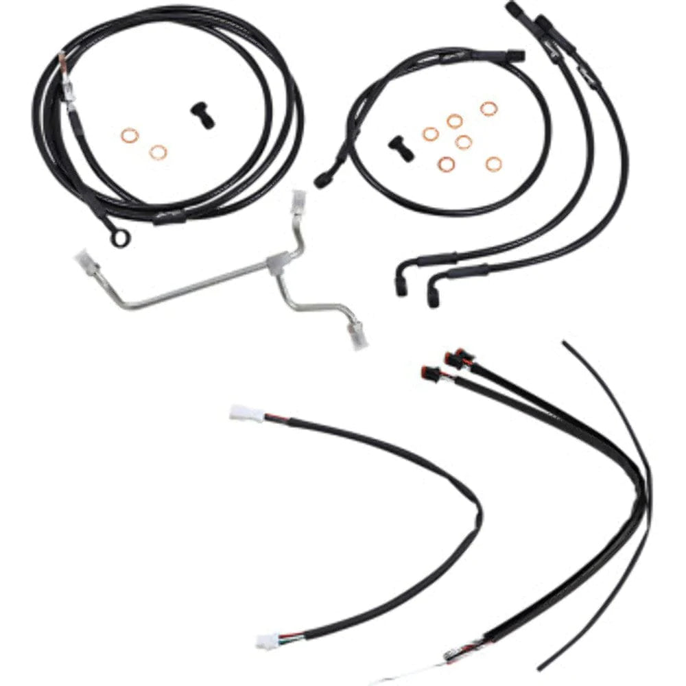 Burly Brand Other Handlebars & Levers Burly 14" Black Handlebar Cable Extension Wiring Kit Harley Touring Bagger 17-20