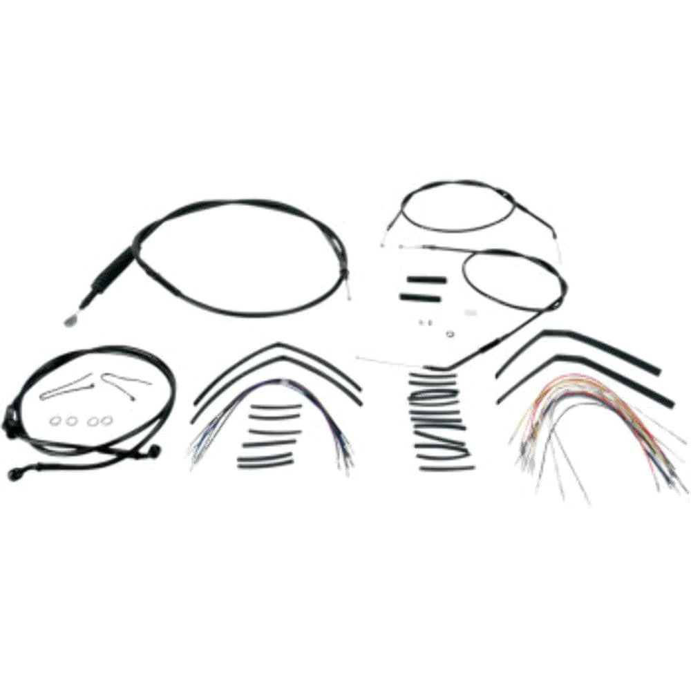 Burly Brand Other Handlebars & Levers Burly 14" Black Vinyl Ape Hanger Control Cables Complete Kit XL Harley 04-06