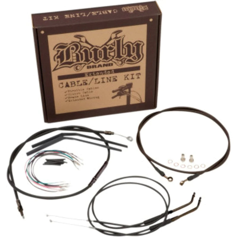 Burly Brand Other Handlebars & Levers Burly 14" Black Vinyl Handlebar Cables Complete Kit ABS Softail Harley 11-14