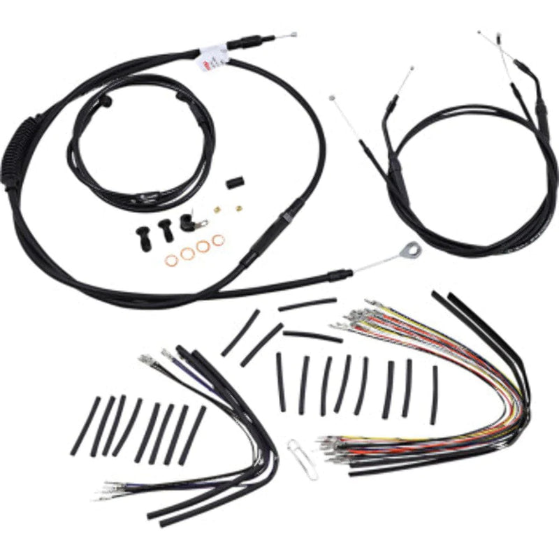 Burly Brand Other Handlebars & Levers Burly 16" Black Vinyl Handlebar Control Cables Complete Kit Dyna Harley 07-11