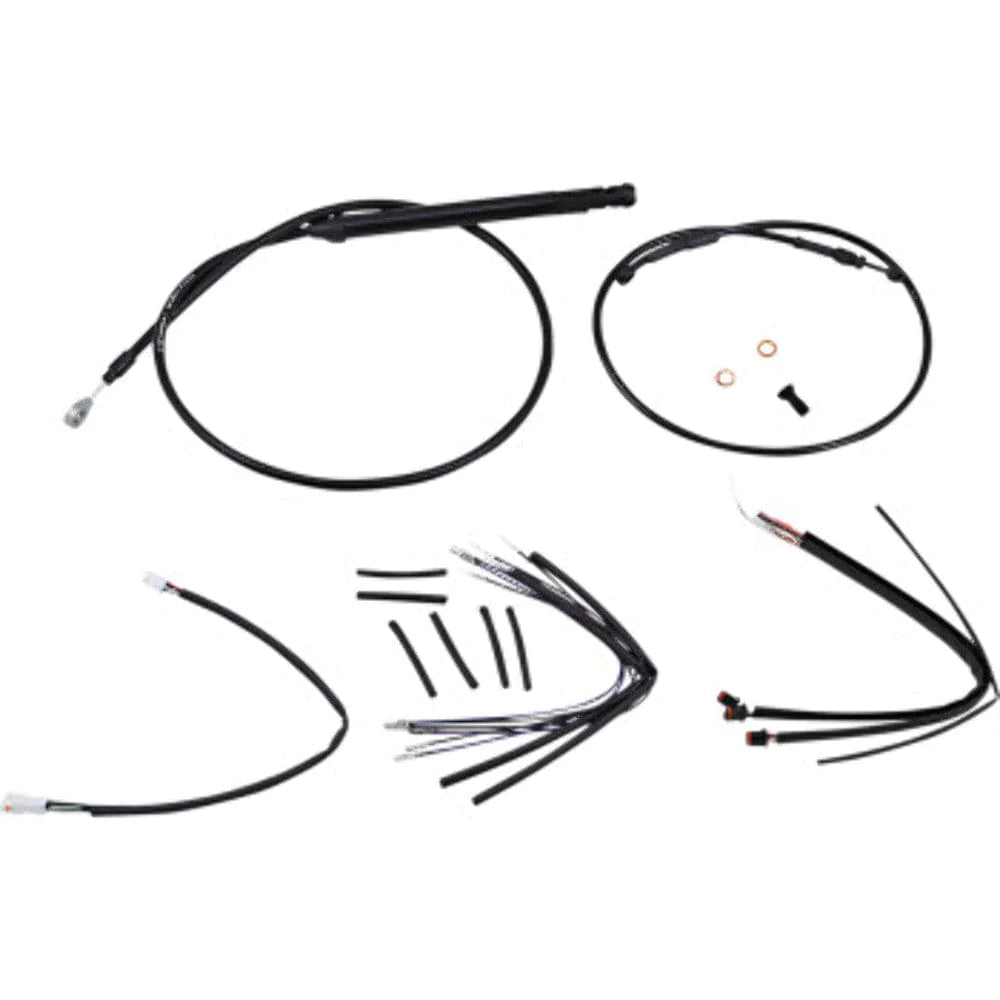 Burly Brand Other Handlebars & Levers Burly 18" Black Vinyl Handlebar Cables Complete Kit ABS Softail Harley 18-20