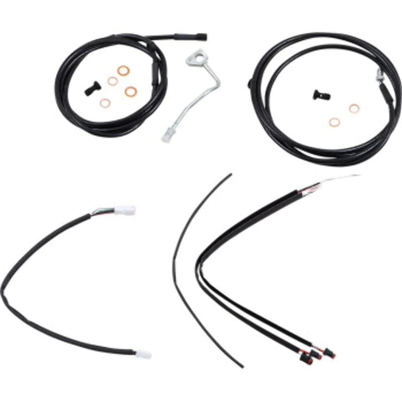 Burly Brand Other Handlebars & Levers Burly 18" Black Vinyl Handlebar Extension Wiring Kit Touring Harley 17-20