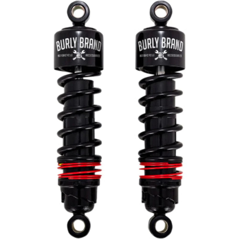 Burly Brand Shocks Burly Brand 10.5" 11.5" Slammer Plus Shocks Lowered Black Harley 84-20 Touring
