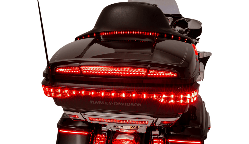 Ciro Black Red Lens Light Tour Pak Adhesive PlugNPlay Harley