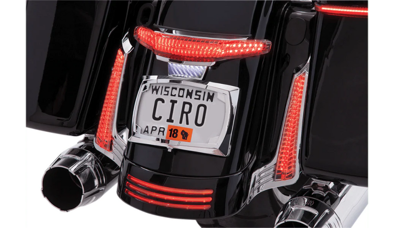 Ciro Ciro Chrome Smoked Latitude Tail Light License Plate Mount Harley Touring 14-22