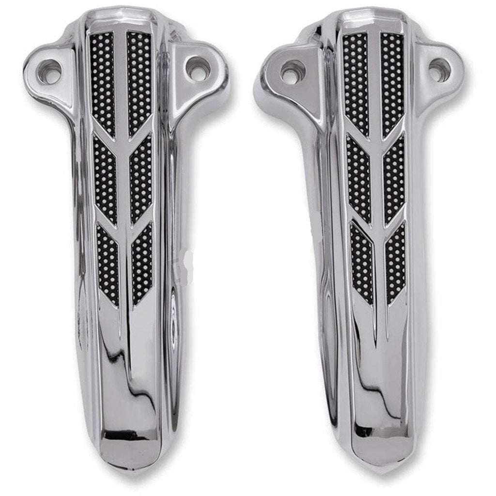 Ciro Other Motorcycle Accessories Ciro Chrome Forkini Front Fork Lower Leg Covers Slider Amber LED Harley Touring