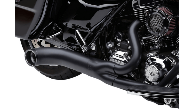 Cobra Black Cobra 2 Into 1 Turnout Exhaust Pipes System Muffler Harley 09-16 Touring