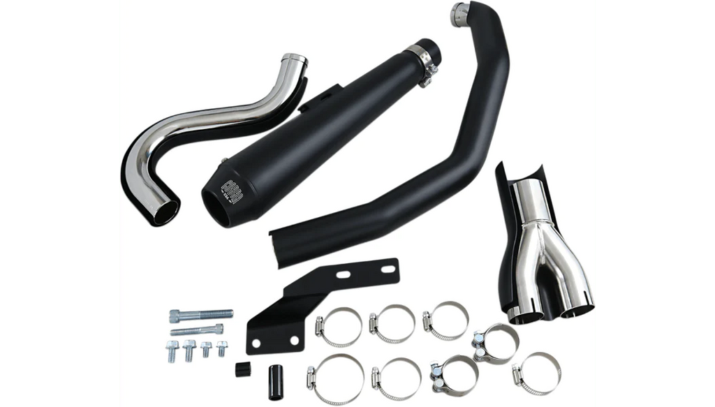 Cobra Cobra El Diablo 2:1 Exhaust Header Pipe Black 4" Megaphone Harley Softail 00-06