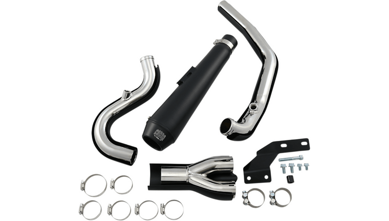 Cobra Cobra El Diablo 2:1 Exhaust Header Pipe Black 4" Megaphone Harley Softail 07-11