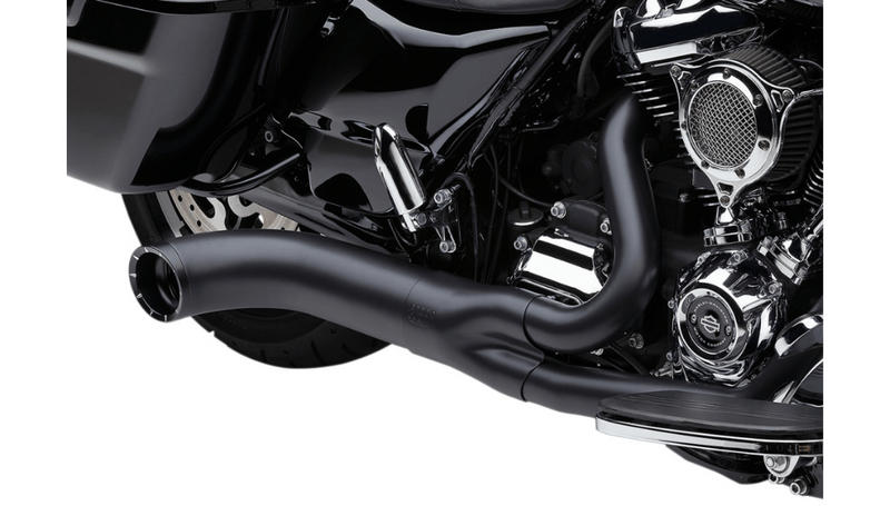 Cobra Cobra Turn Out 2 into 1 Exhaust Header Black Heat Shield 4" Harley Touring 17+