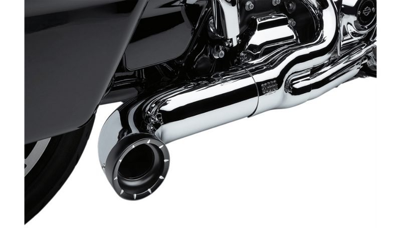 Cobra Cobra Turn Out 2 into 1 Exhaust Header Chrome Heat Shield 4" Harley Touring 17+