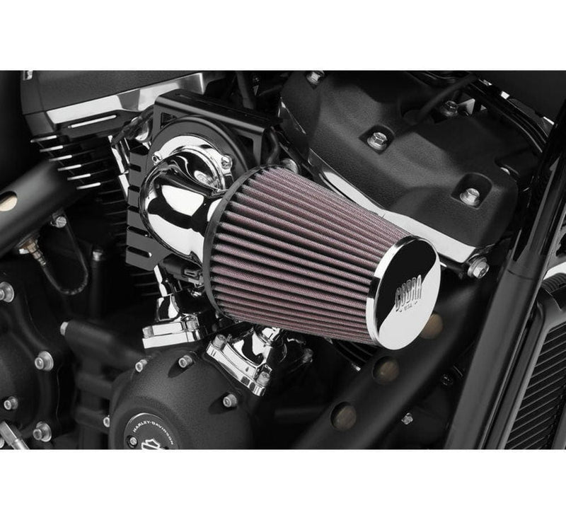 Cobra Other Intake & Fuel Systems Cobra Chrome Cone Air Intake 90 Degree Elbow K&N Filter Kit Harley Touring 17-20