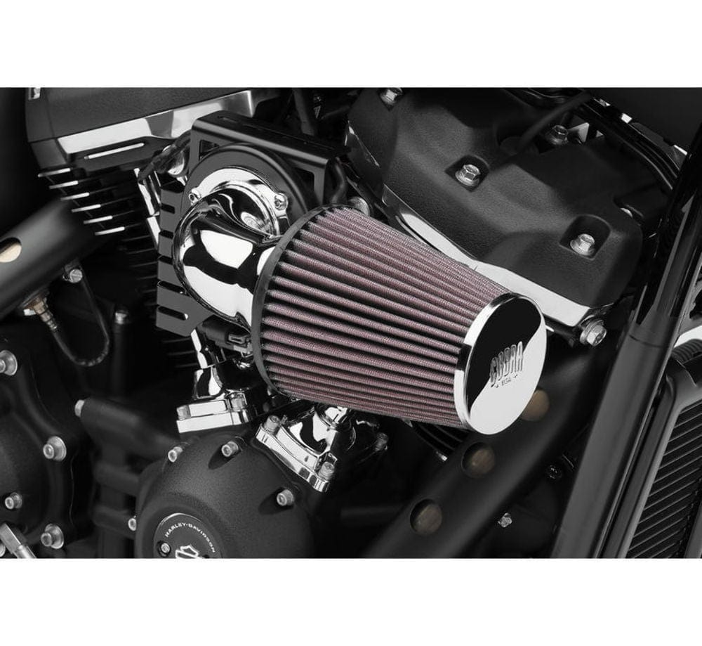 Cobra Other Intake & Fuel Systems Cobra Chrome Cone Air Intake Cleaner 90 Degree Elbow Harley Softail Dyna 00-17