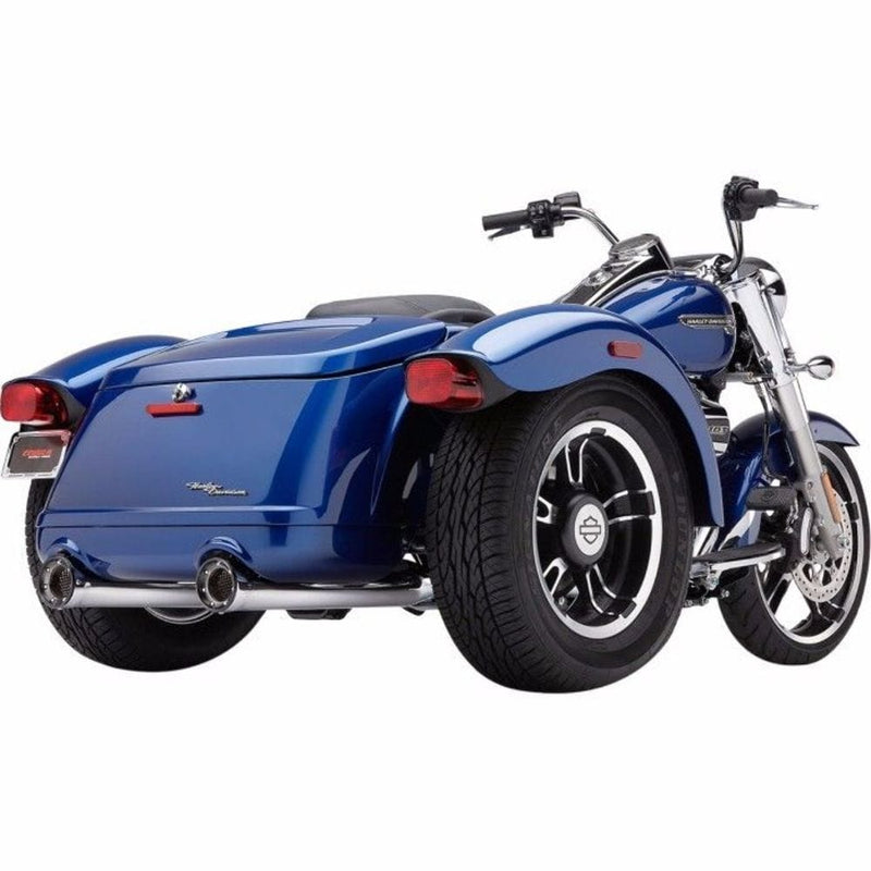 Cobra Silencers, Mufflers & Baffles Cobra Chrome Slip-On Exhaust RPT Mufflers Black Tip 2015+ Harley Freewheeler