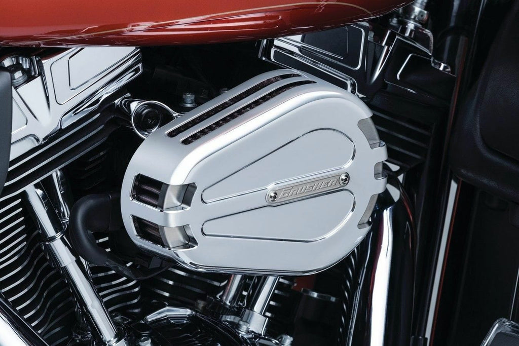 CRUSHER Other Intake & Fuel Systems Crusher Maverick Pro Air Cleaner Stage 1 Filter Chrome Harley Twin Cam Dyna FXST