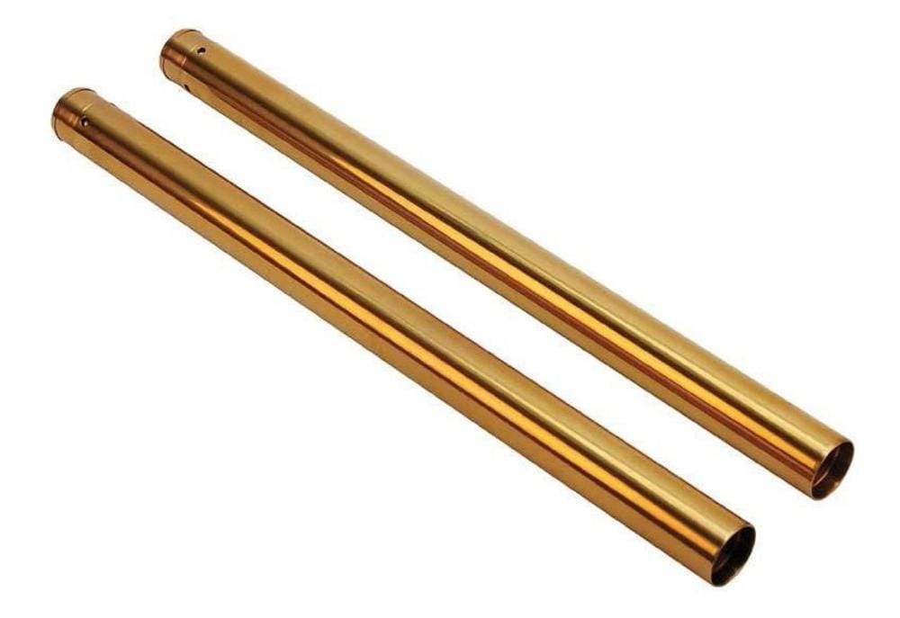 Custom Cycle Engineering Fork Tubes Gold 39mm OE OEM Replacement Front End Fork Tubes Harley Sportster Dyna 24.25"