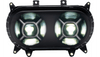 Custom Dynamics Custom Dynamics Double-X LED Headlight Black Clear LED Harley Bagger FLTR 2015+