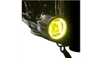 Custom Dynamics Custom Dynamics ProBEAM LED Halo Fog Lights Chrome Pair Yellow Harley Custom
