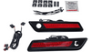 Custom Dynamics Custom Dynamics Saddlebag Latch Dual Lights Red Black Pair Harley Touring 2014+