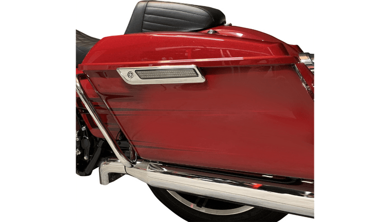 Custom Dynamics Custom Dynamics Saddlebag Latch LED Accent Lights Smoke Chrome Harley Touring 14+