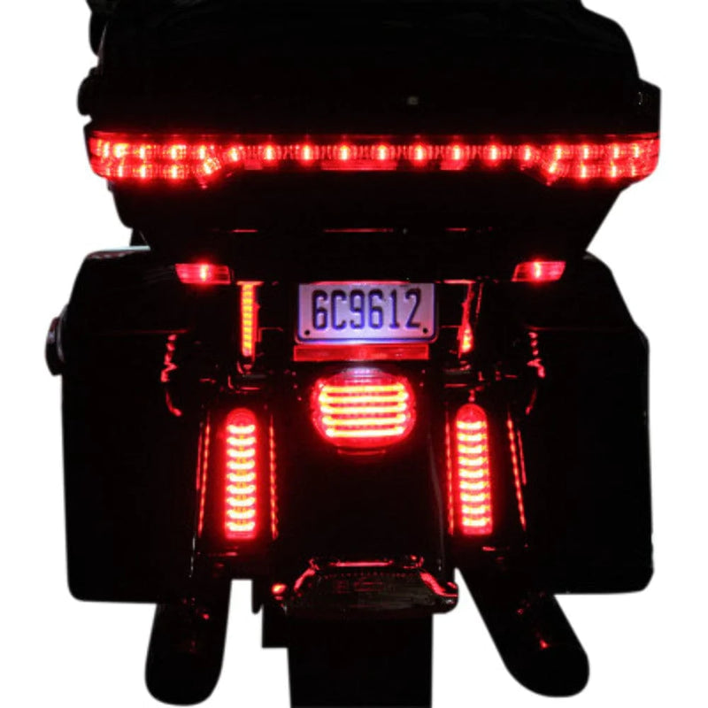 Custom Dynamics Indicator Assemblies Custom Dynamics ProBEAM Red Fillerz LED Indicator Lights Harley Touring 14-20