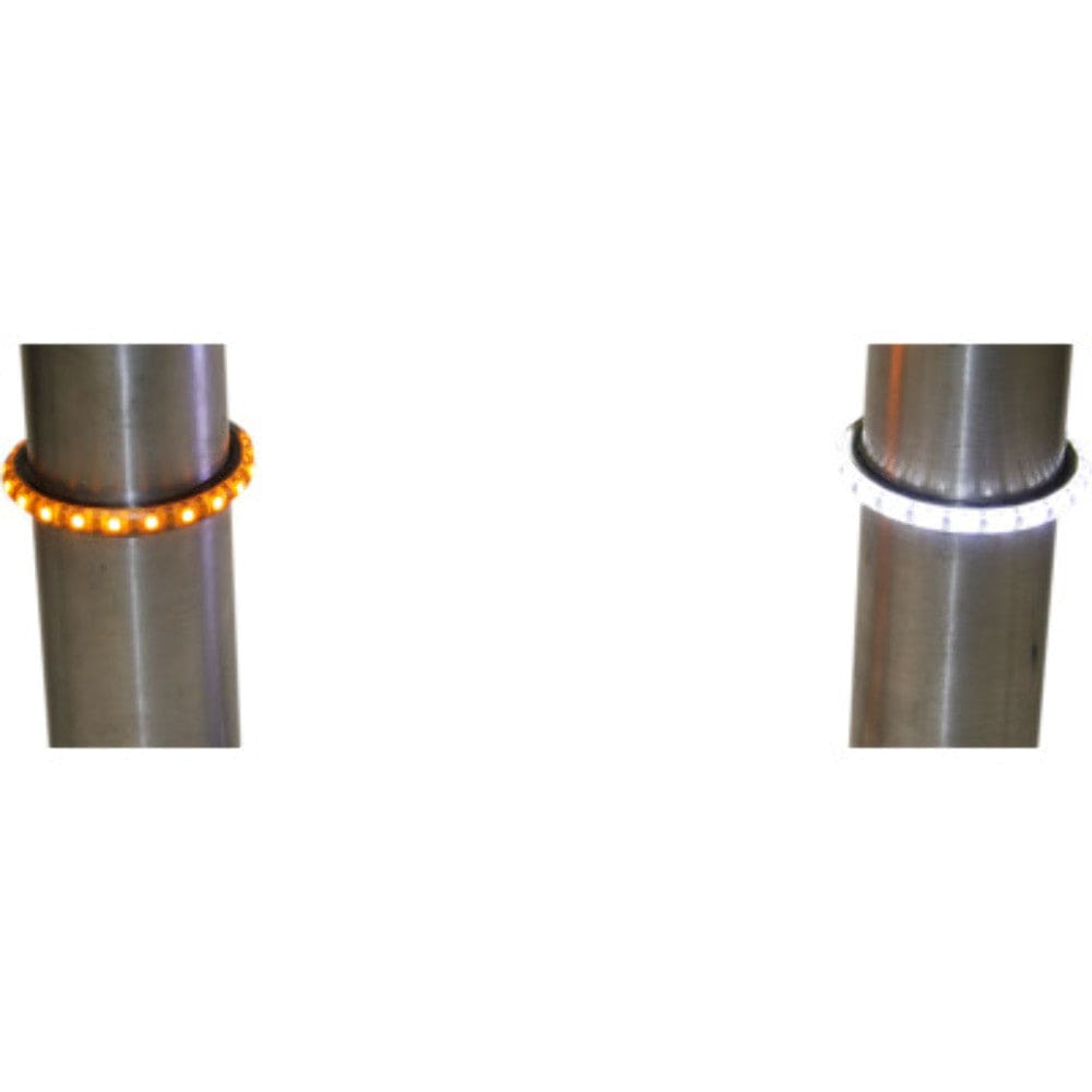 Custom Dynamics Indicator Assemblies Custom Dynamics TruWrapz Dual LED Turn Signal 39mm Front Fork Tube Lights Harley