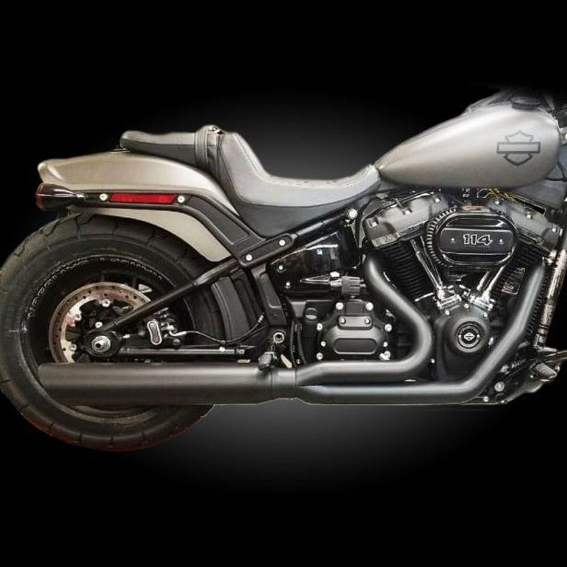 D&D Performance Silencers, Mufflers & Baffles D&D Black 2-into-1 Fat Cat Full Exhaust System Harley M8 2018-Present Softail