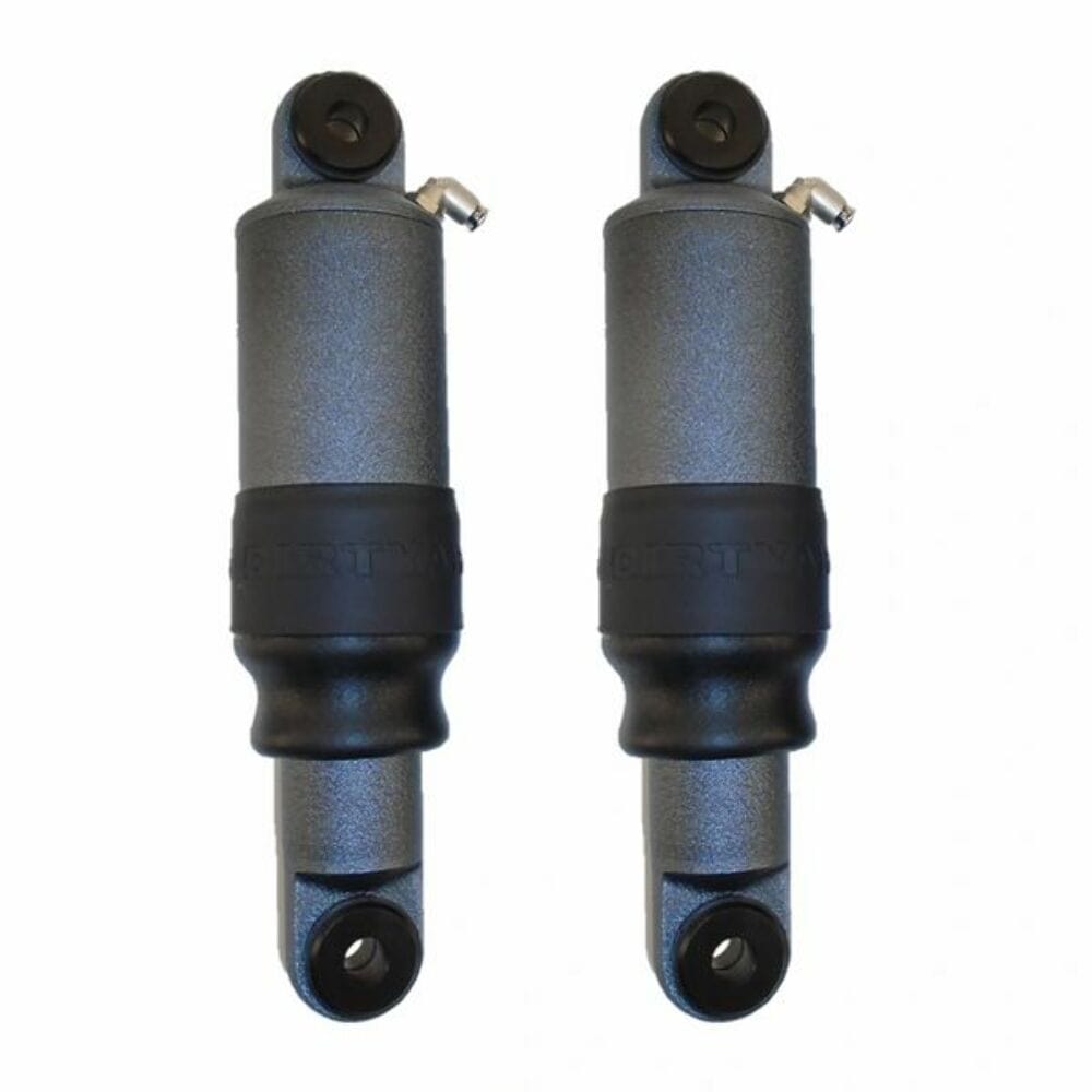 Dirty Air Dirty Air 3" Aluminum SS Series Short Shocks Rear Pair Set Raw Adjustable Harley