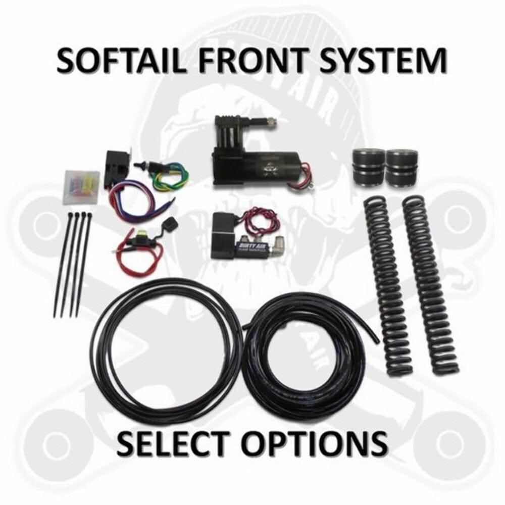 Dirty Air Dirty Air 41mm Front Fork Air Ride Suspension Kit 1989-2017 Harley Softail Dyna