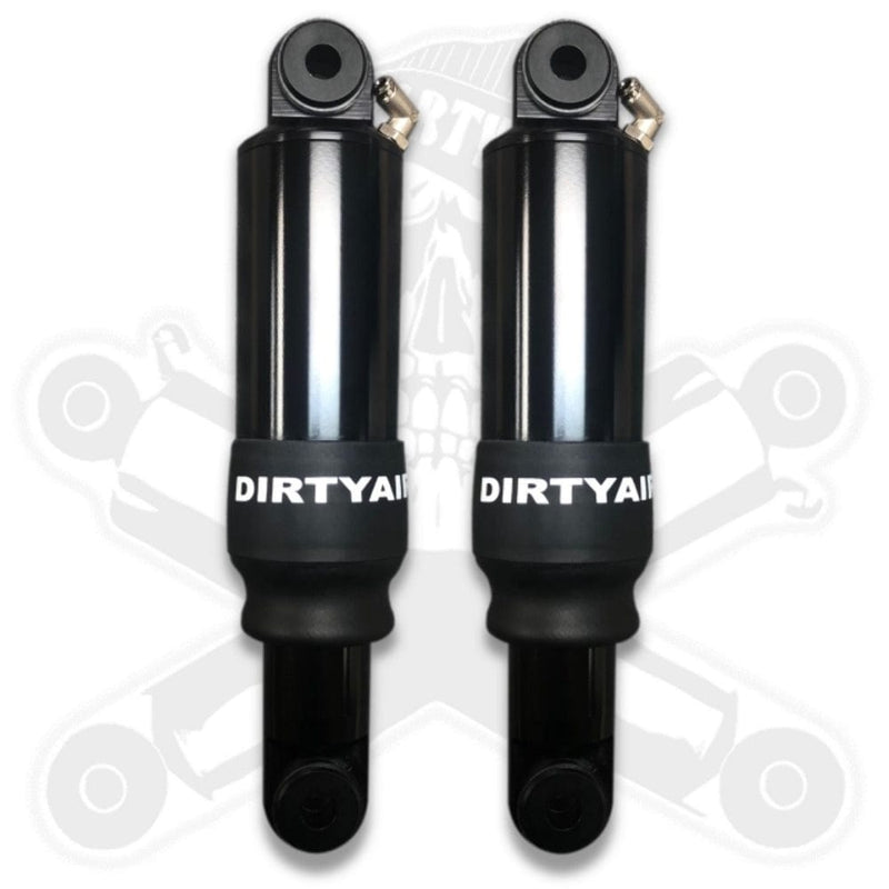 Dirty Air Dirty Air 5" Aluminum Shocks Rear Pair Set Black OE Adjustable Harley Touring