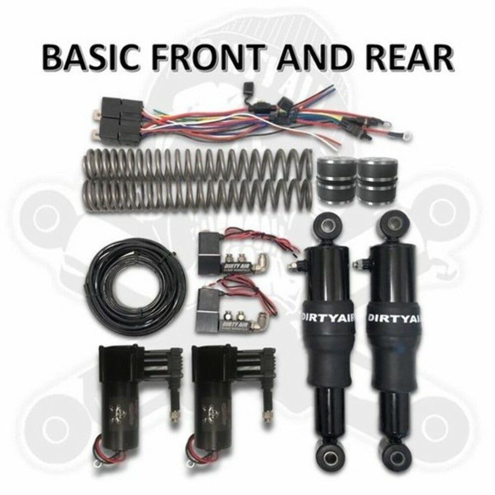 Dirty Air Dirty Air Basic Front and Rear Air Ride Suspension Shock System Harley Touring