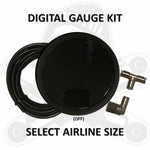 Dirty Air Dirty Air Digital Air Pressure Gauge Kit Blue LED Air Ride Black Face Harley FLT