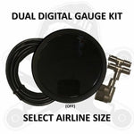 Dirty Air Dirty Air Dual Digital Air Pressure Gauge Kit FrontRear Blue LED Air Ride Harley