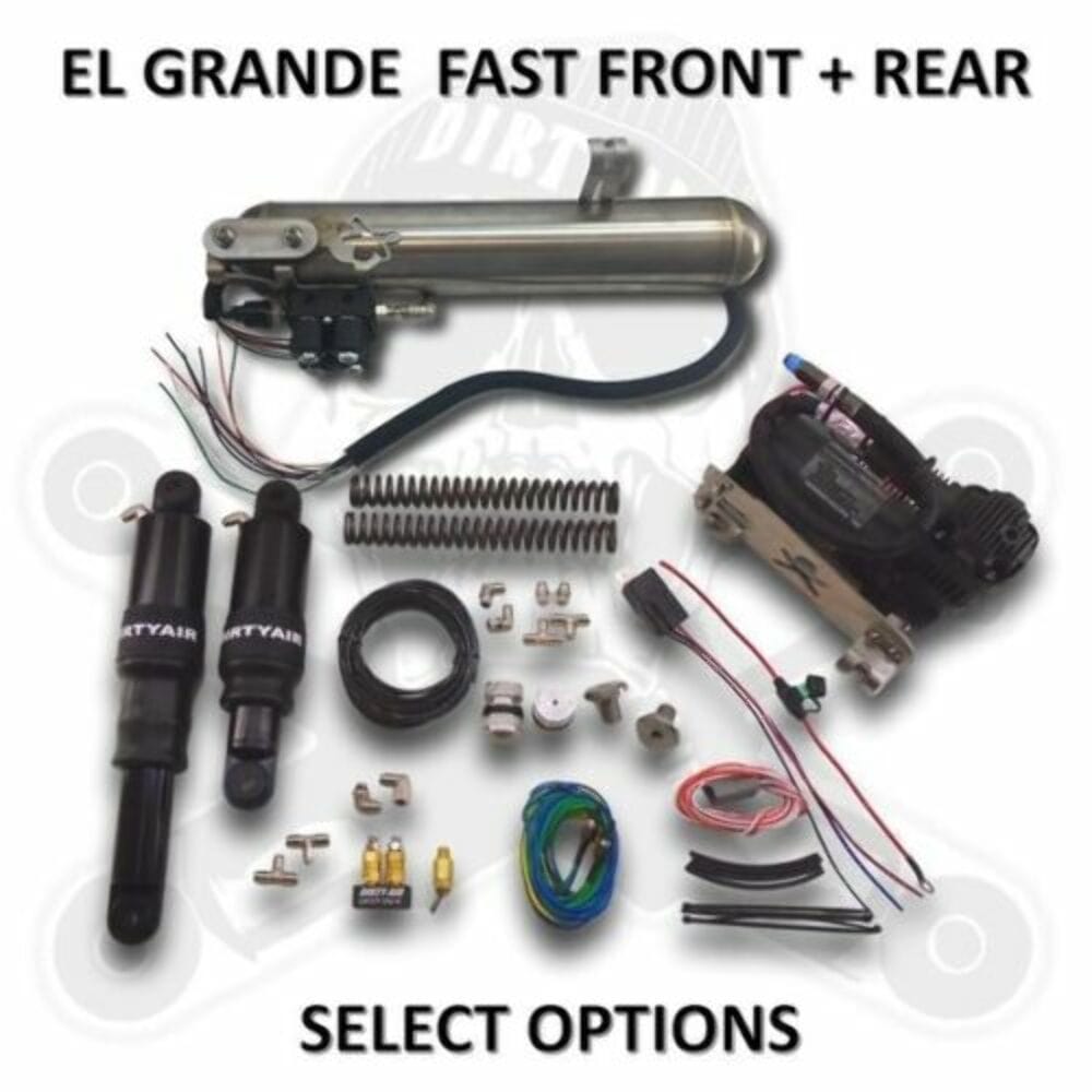 Dirty Air Dirty Air "EL GRANDE" Fast Up Front + Rear Air Suspension System Harley Touring