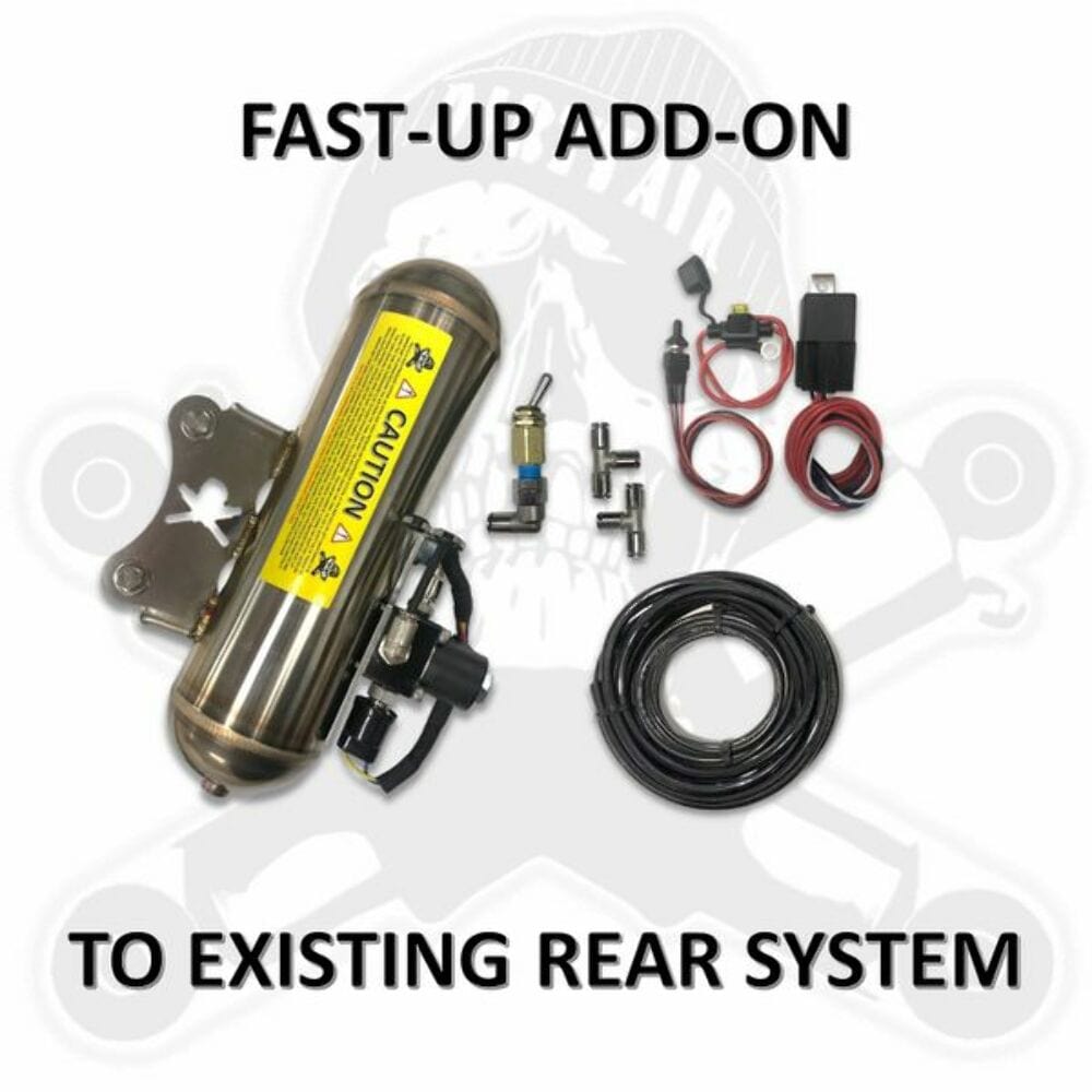 Dirty Air Dirty Air Fast Up Rear Add On Tank Air Ride Shocks Suspension Kit Harley Touring