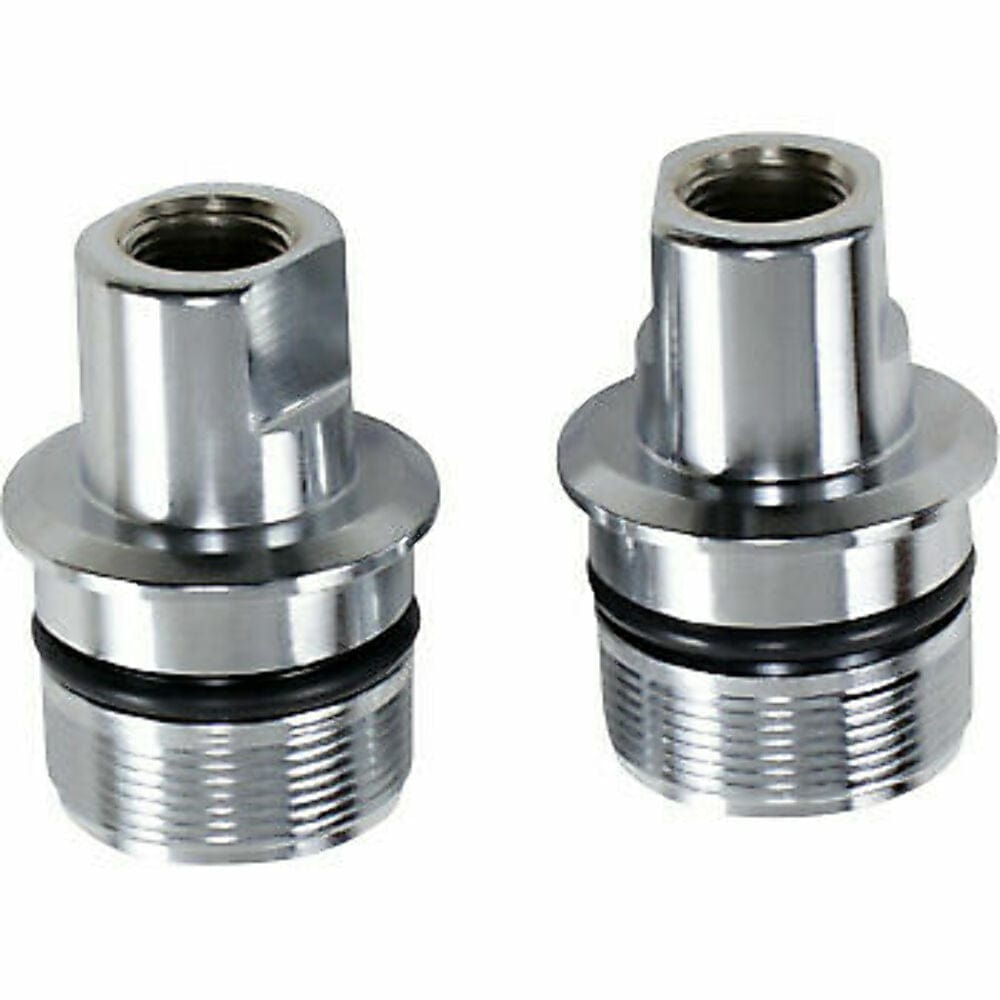 Dirty Air Dirty Air Front Fork Tube Plugs 41mm Pair Chrome Harley Early Touring