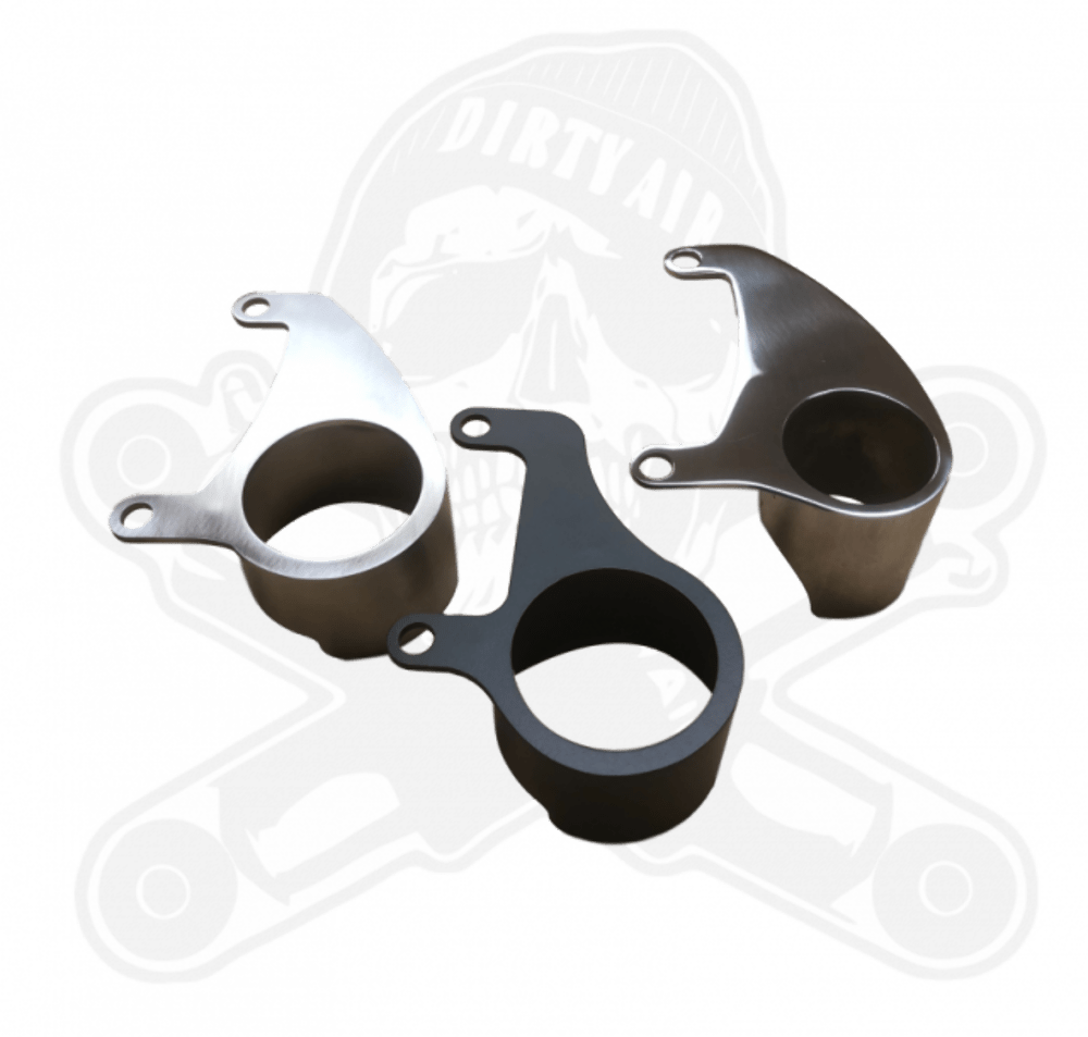 Dirty Air Dirty Air Gauge Bracket Valve Cover Rocker Box Mount Black Harley Touring 99+