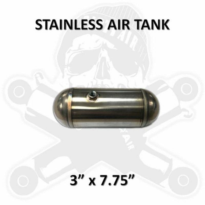 Dirty Air Dirty Air Grande Stainless Steel Tank Rear Custom 3 x 7.75" Harley Touring