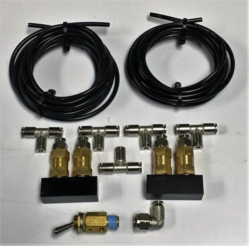 Dirty Air Dirty Air Safety Valve Kit Front Rear Vent Switch Drain 8-Valve System Harley