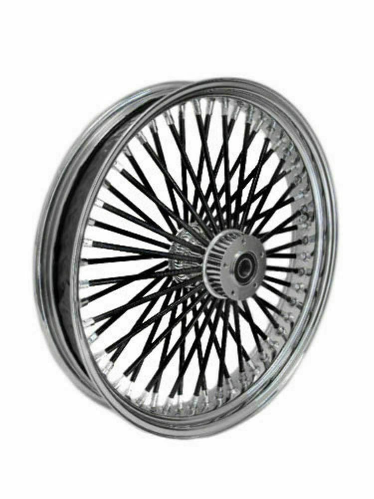 DNA Other Tire & Wheel Parts 16 x 3.5 52 Fat Mammoth Black Spoke Rear Wheel Rim Harley Sportster Dyna Softail