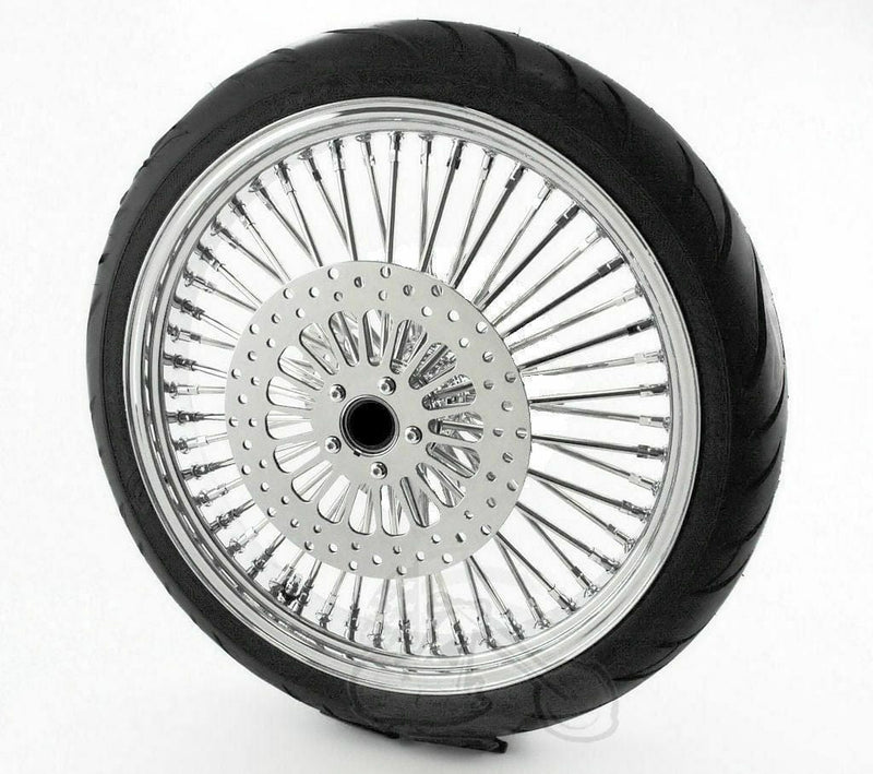 DNA Other Tire & Wheel Parts Fat 52 Spoke Mammoth 21" X 3.5" Front Wheel Rim BW Tire Package Harley Softail