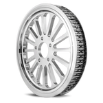 DNA Pulleys & Tensioners DNA Chrome 1 1/8 x 70 Tooth Super Spoke Rear Pulley Harley Chopper Custom Bobber