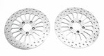 DNA Specialty 2 Polished 11.5" Super Spoke Front Brake Dual Disk Disc Rotor Pair Rotors Harley