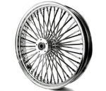 DNA Specialty 21 3.5 Chrome 52 Mammoth Fat Spoke Front Wheel Tire Package BW Harley Softail FX