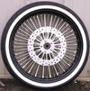 DNA Specialty Black 21 3.5 52 Mammoth Fat Spoke Front Wheel Whitewall 120 Tire Package Touring
